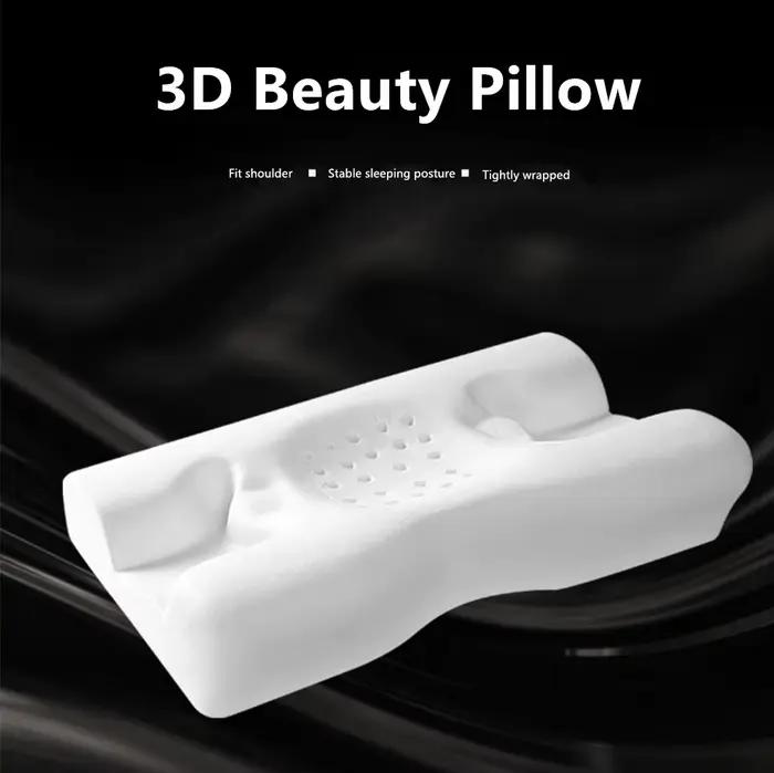 Oreiller de beauté 3D pour le sommeil latéral, mousse à mémoire de forme, oreiller cervical pour le