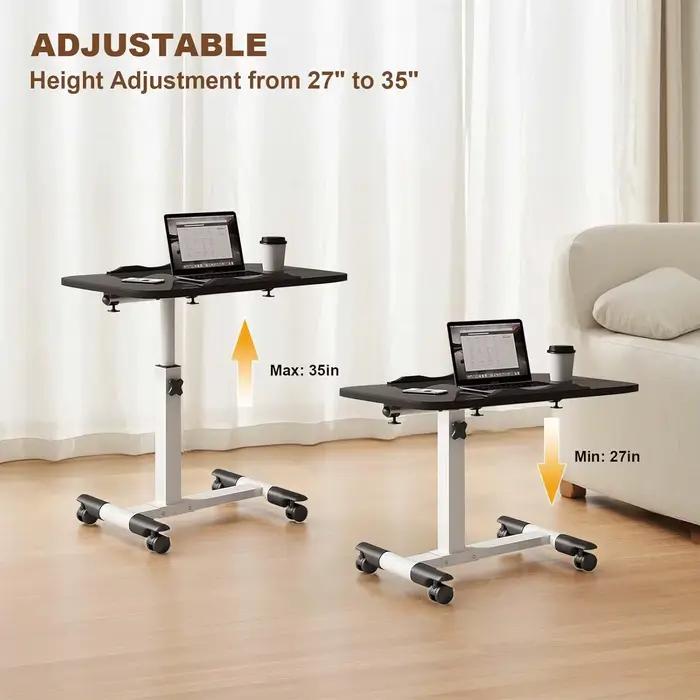 Table de chevet, table de chevet mobile avec bureau inclinable, hauteur réglable sur la table de lit