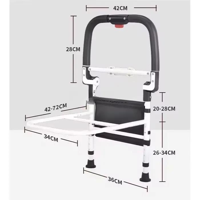 Rail de protection de lit extensible en titane pour adultes