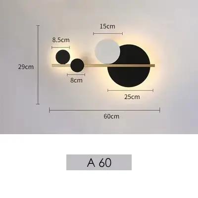 Lampe de chevet de chambre minimaliste moderne, lumière de personnalité, mur de fond de salon, desig