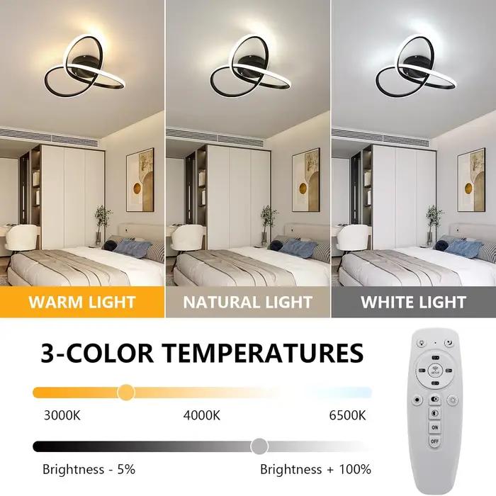 Plafonnier réglable, plafonnier LED 36W avec télécommande pour salon, couloir, cuisine salle de bain