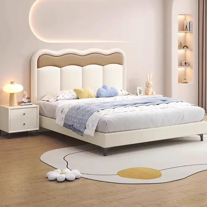 Cadres de lit européens pour enfants filles, chambre Queen Teens, tête de lit pour deux personnes, l