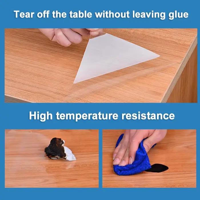 Film adhésif pour meubles, Film de Protection pour Table, brillant, clair, anti-rayures, résistant à