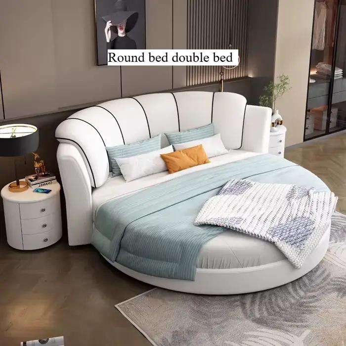 Cadres de lit blancs élégants Queen Low sans matelas