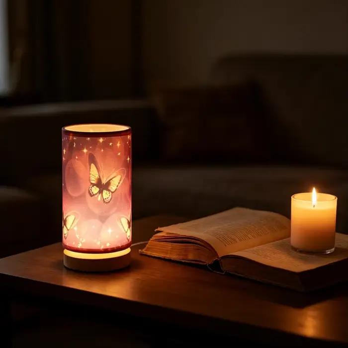 Petite lampe de Table chevet chaud LEDins papillon veilleuse créative