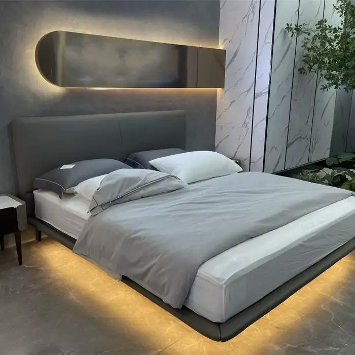 Lit en cuir de luxe italien Super King Size