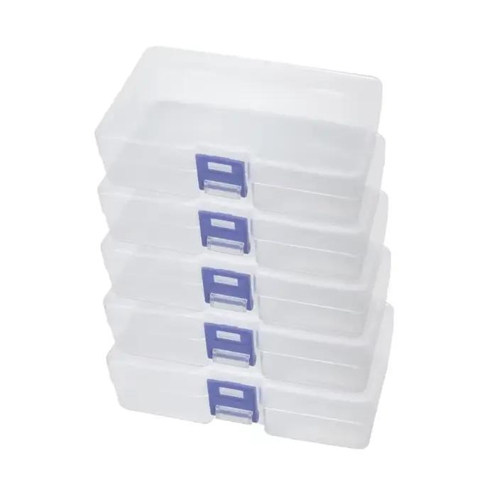 5 boîtes de rangement en plastique transparent pouvant accueillir des petits articles