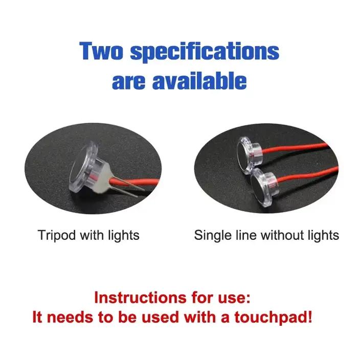 10mm interrupteur tactile chambre lampe de Table de chevet gradation tête