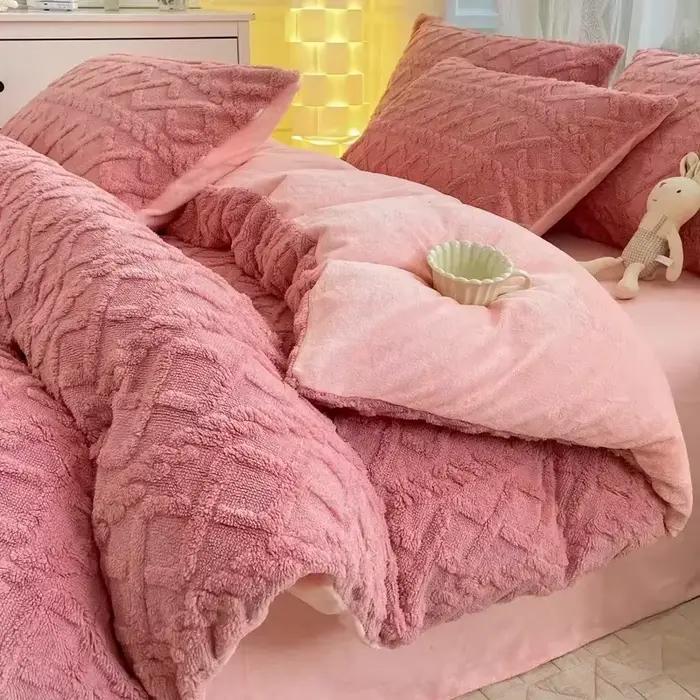 Housse de couette simple en molleton de lait
