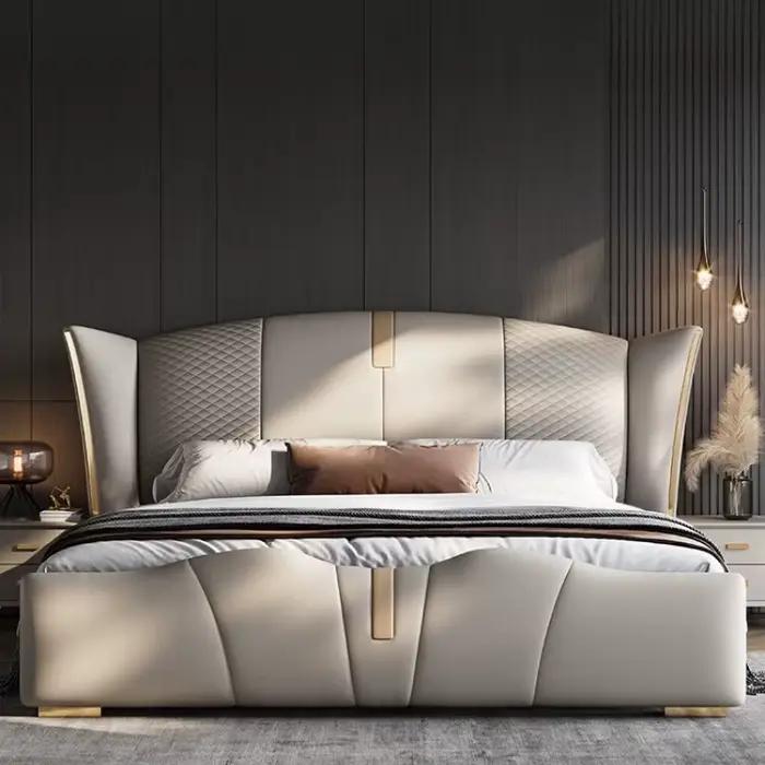 Chambres multifonctions lit moderne esthétique espace De rangement lit De luxe dormir Camas De Matrimonio dortoir meubles De maison