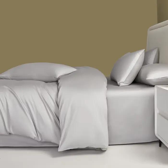 Housse de couette gris clair