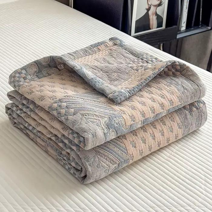 Couverture en mousseline 100% coton pour lit