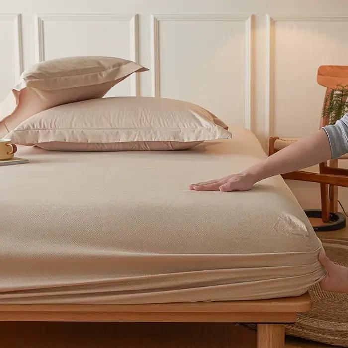 Drap-housse double élastique en microfibre ultra-doux pour matelas