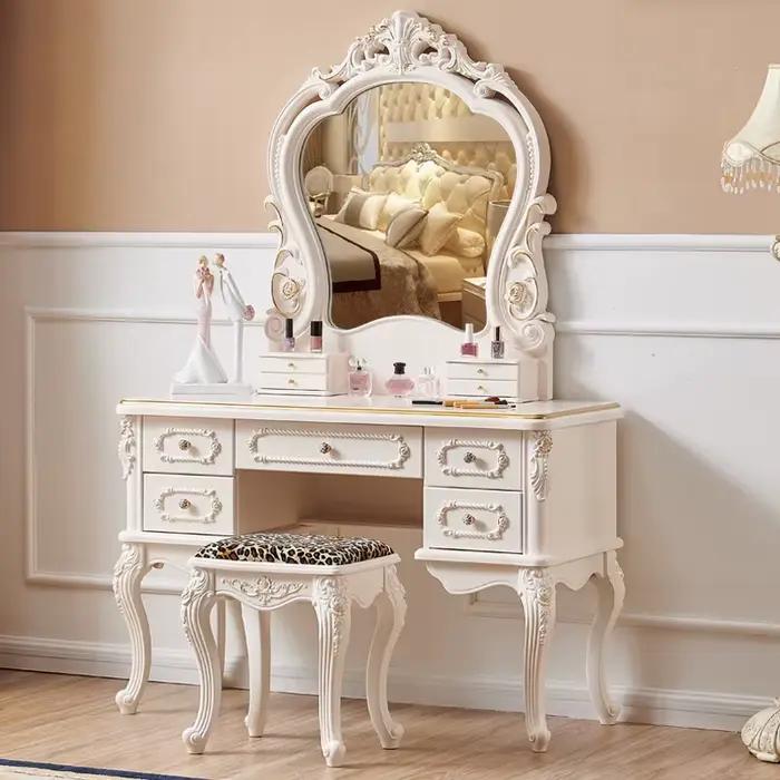 Ensemble blanc coiffeuse nordique luxe grand bureau