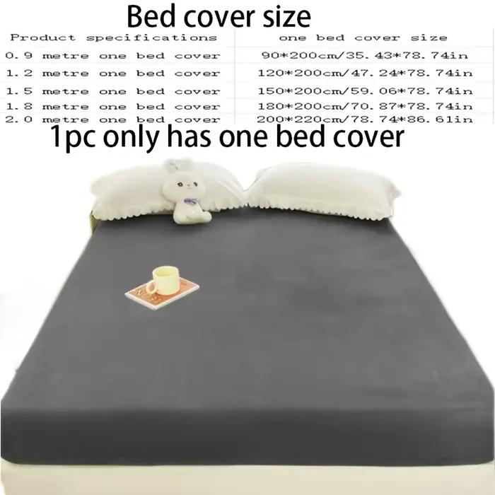 Drap de lit doux et chaud – Protecteur de matelas élastique à couverture complète pour l'hiver pour queen size