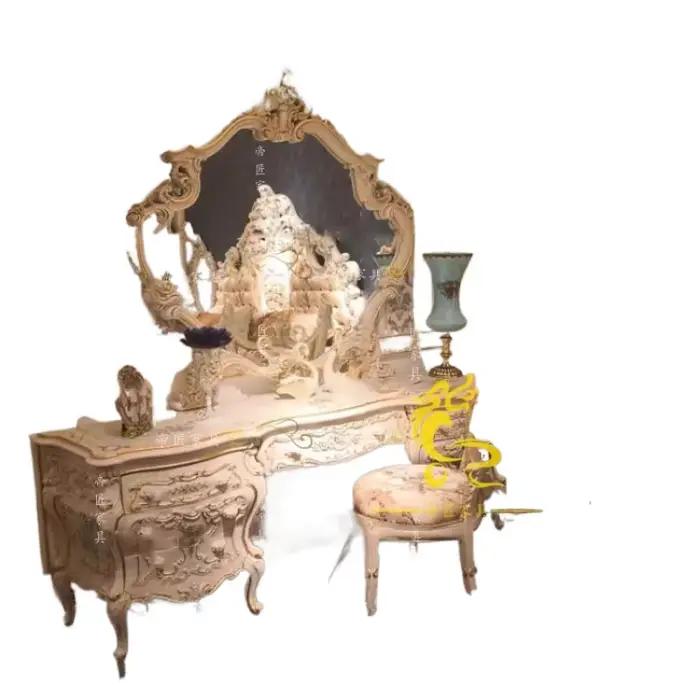 Chambre à coucher luxe coiffeuse filles esthétique nordique Vintage