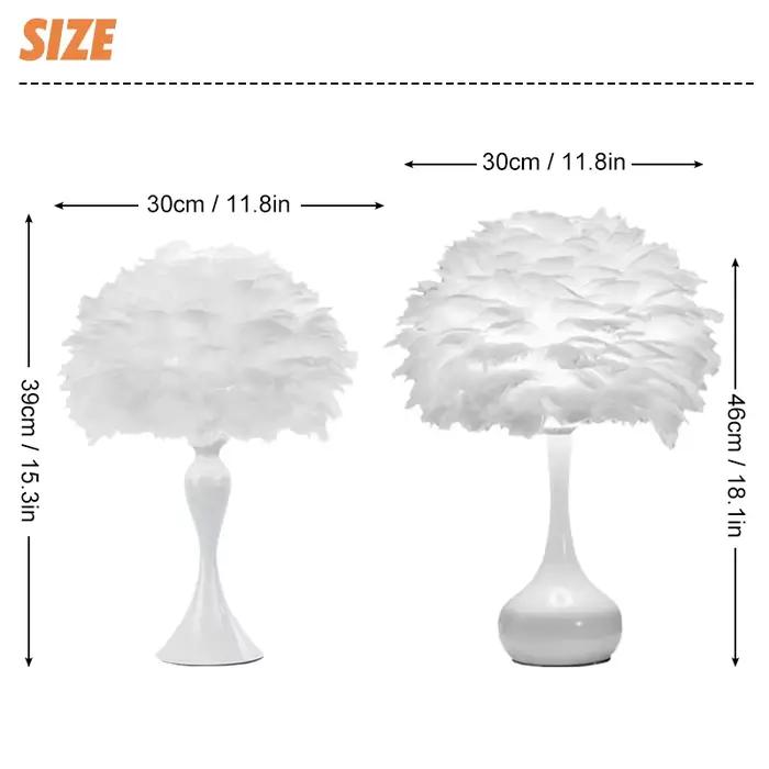 Veilleuse LED en plumes pour chambre à coucher