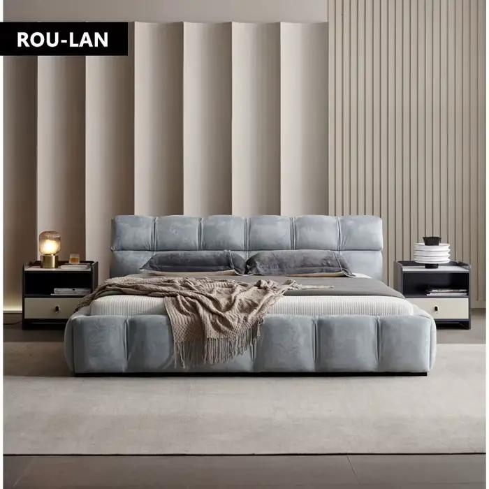 Lit en tissu minimaliste moderne