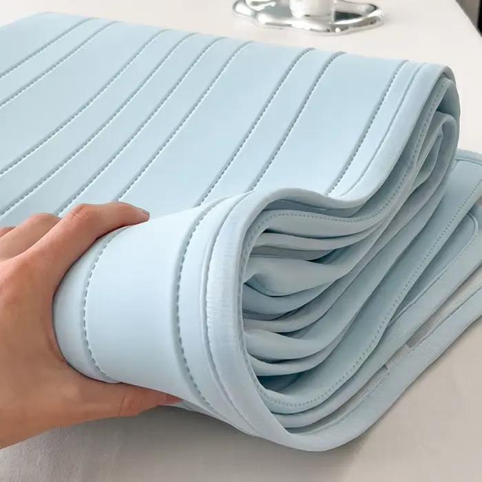 Ensemble de matelas de luxe rayé matelassé de haute qualité avec taie d'oreiller