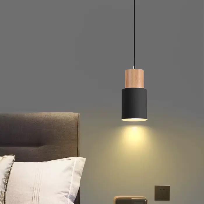 GEW moderne nordique bois chevet suspension E27 lampe suspendue intérieur chambre décor AC110V 220V luminaire