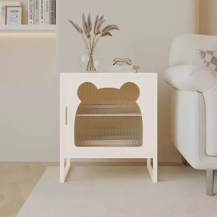 Kawaii élégant Table De chevet français nordique moderne pieds en métal