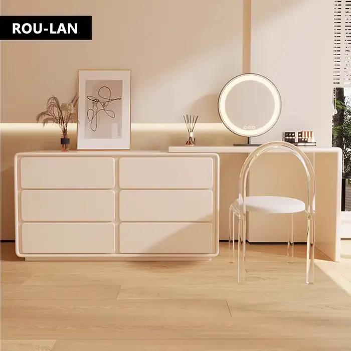 Coiffeuse d'angle moderne en ligne, combinaison gratuite, seau, meuble de chambre à coucher