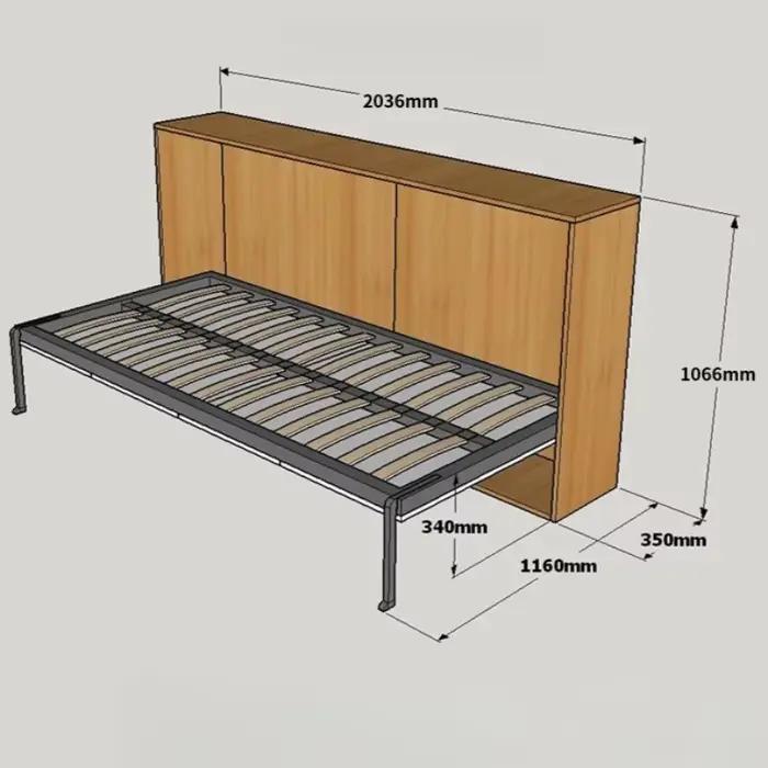 Lit d'appoint invisible escamotable pour chambre à coucher