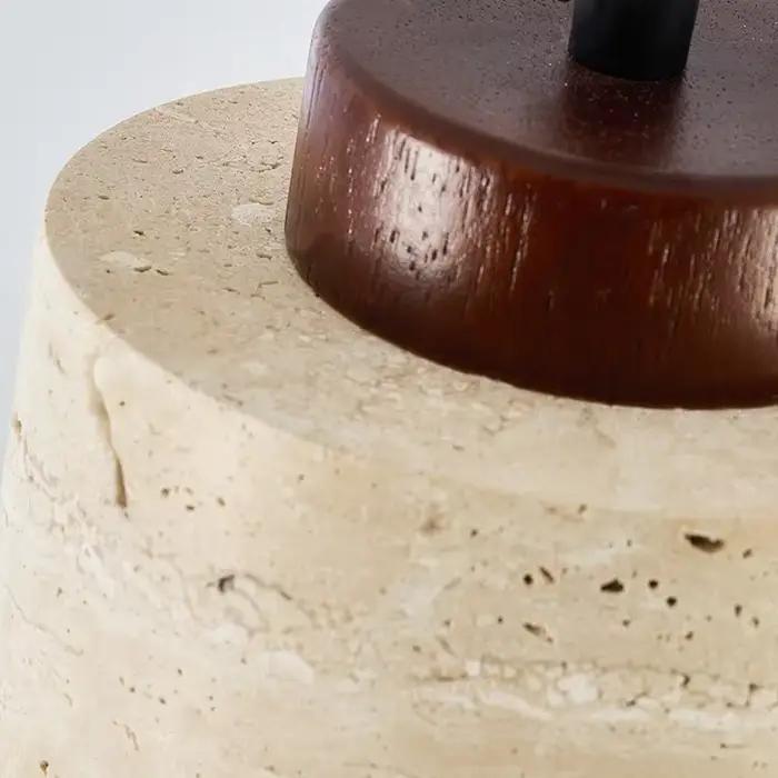 Apanais design moderne wabi-sabai chambre chevet éclairage bar B & B jaune grotte pierre lustre chevet suspendu fil lampe