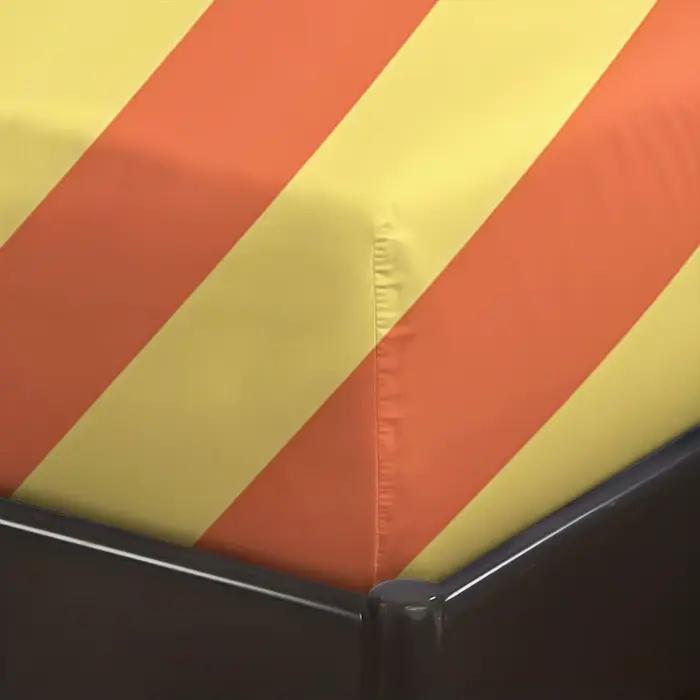 Parure de draps ajustés à rayures