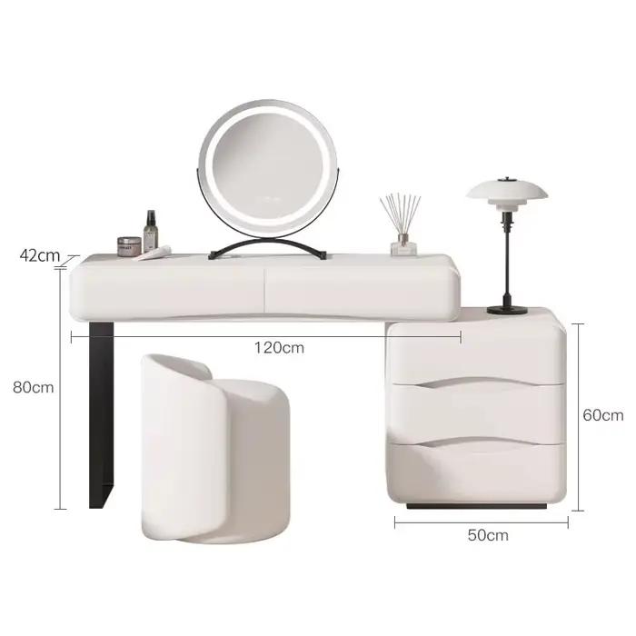Esthétique luxe Coiffeuse rangement Design moderne Simple vanité Table à la mode tiroir