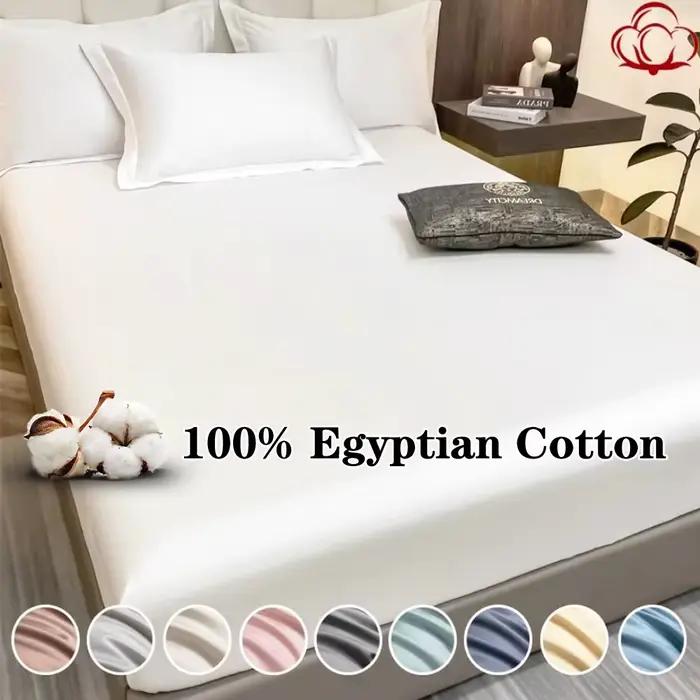 Drap-housse en coton égyptien doux avec élastiques