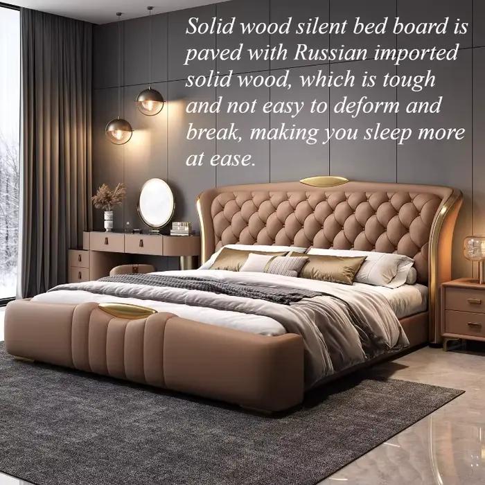 Lit Queen Size Moderne avec Rangement