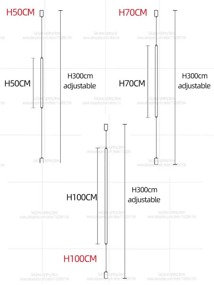 Ltalian design chambre chevet lampadaire minimaliste LED longue ligne lampe hôtel salon décoration créative