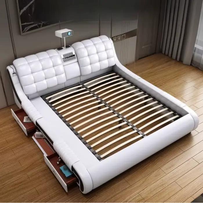 Lit esthétique moderne cadres minimalistes rangement Unique lit nordique chambre De fille femme Camas De dortoir accessoires pour la maison