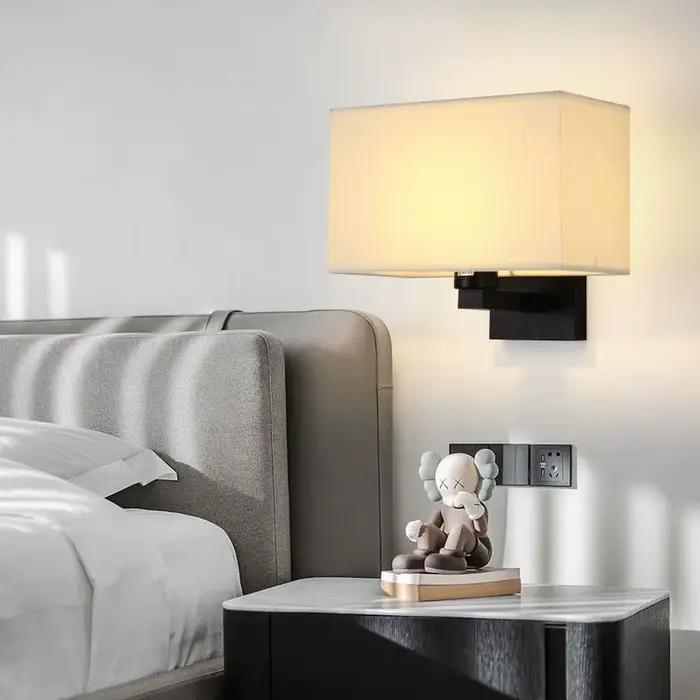 Applique murale moderne en tissu pour chambre à coucher