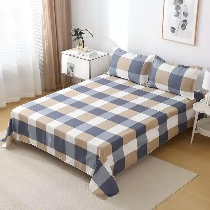  Ensemble de draps bohème – 400TC en coton de style méditerranéen avec colorant résistant à la décoloration pour les essentiels du dortoir