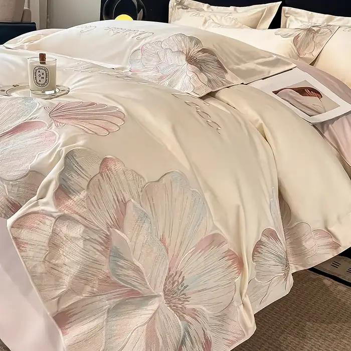 Housse de couette en coton pur à longues fibres