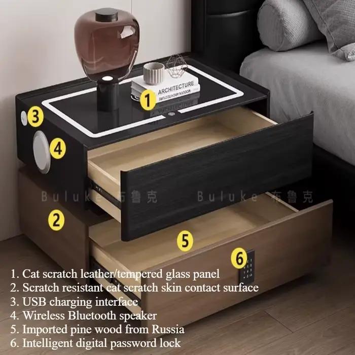 Table de chevet noire esthétique