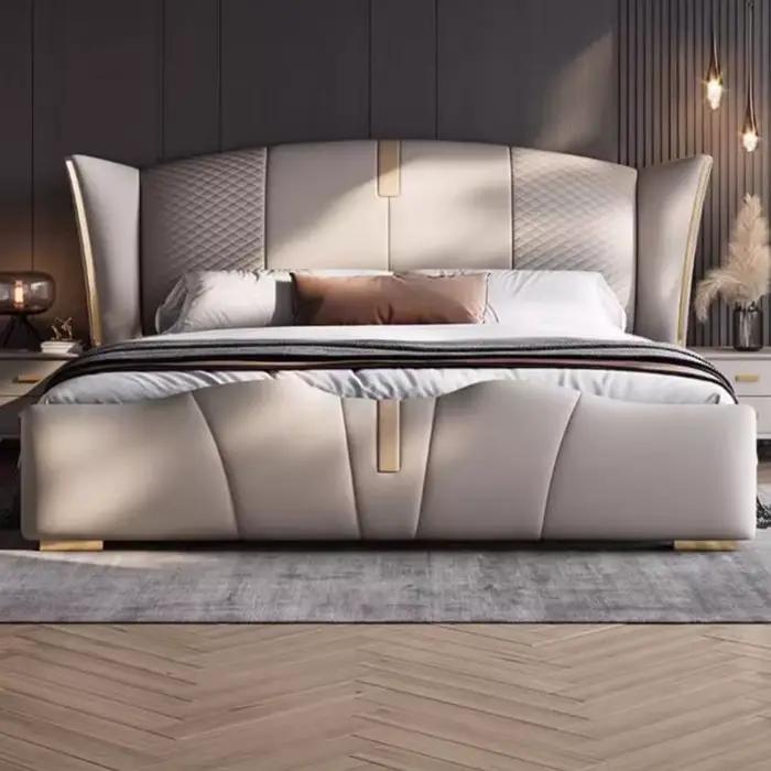 Lit de luxe rembourré 200x220cm avec cadre