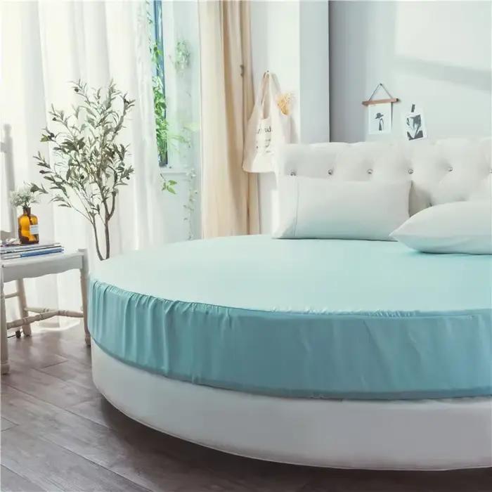 Drap de Lit Rond 100% Coton avec Bande artificiel astique