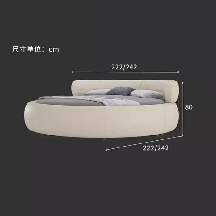 Lit King Size Nordique Noir Sans Matelas
