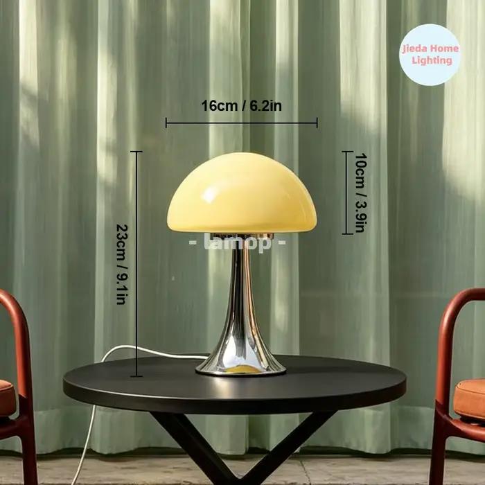 Lampe de table en verre en forme de méduse, lampe de chevet moderne de style côtier, 3 températures de couleur, décoration pour chambre à coucher et salon