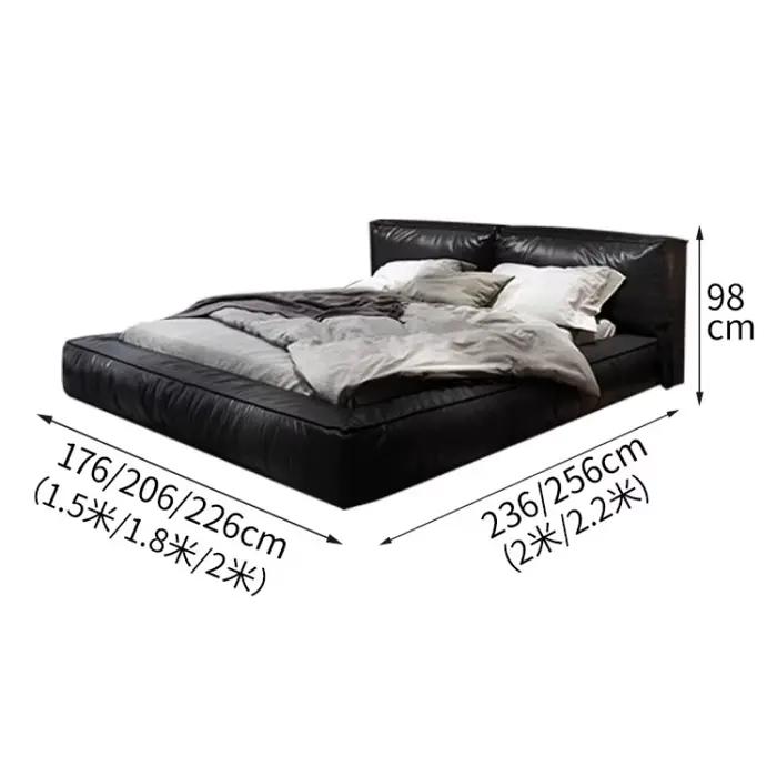Lits rembourrés jumeaux chambre à coucher salon étanche tables de nuit