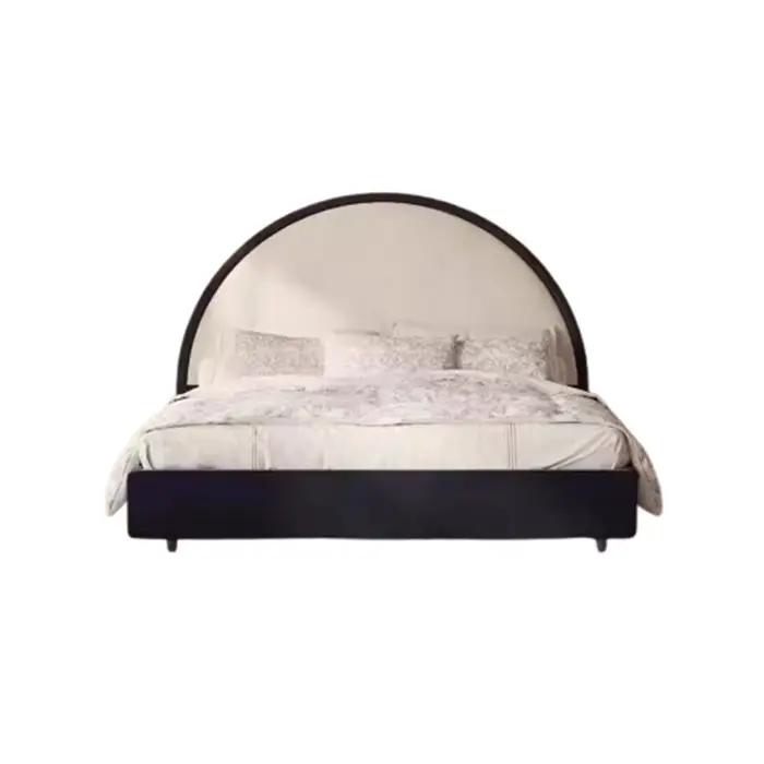 Chambre à coucher esthétique lit européen adolescente King Double couchage rembourrage cadre De lit 180x200cm salon Cama De Casal accessoires