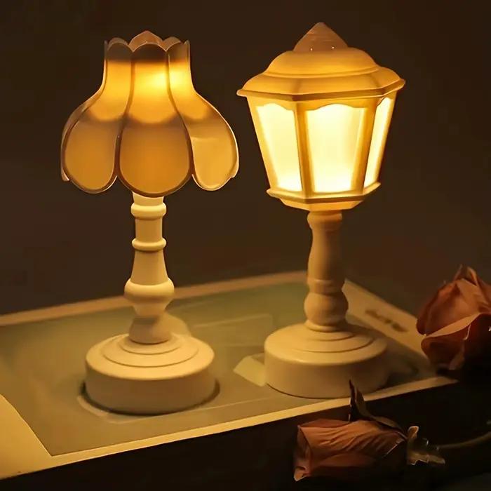 Géométrique fleur bourgeon bouton batterie LED lampes de Table bureau nuit pour chambre à manger tactile veilleuse Simple moderne décoration