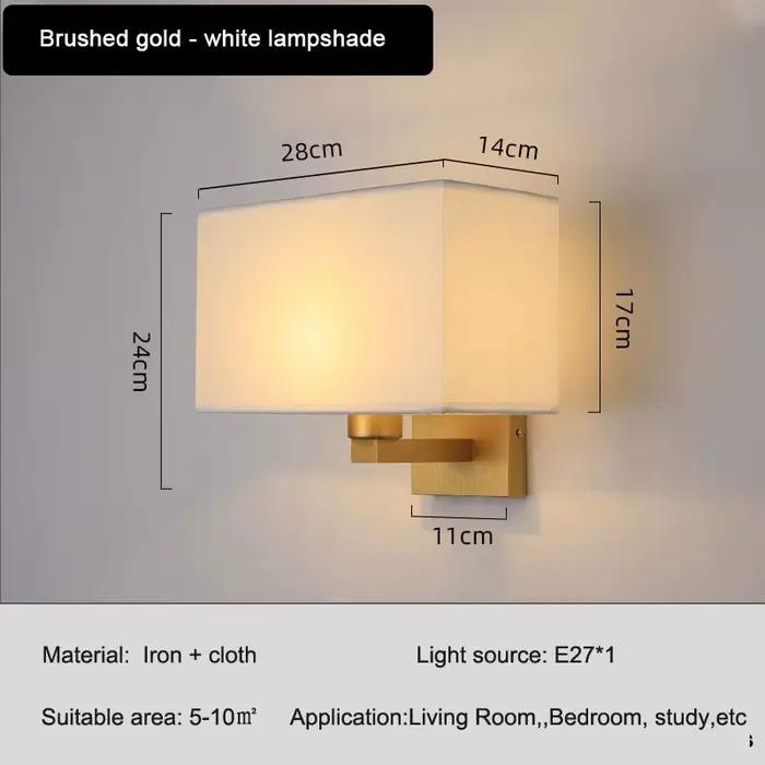 Applique murale moderne en tissu pour chambre à coucher