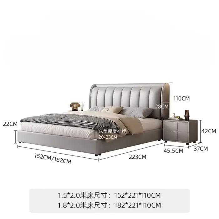 Lampe de luxe chambre à coucher blanc fille hôtel reine lit moderne matelas rangement Muebles Para El Hogar meubles de maison décoration