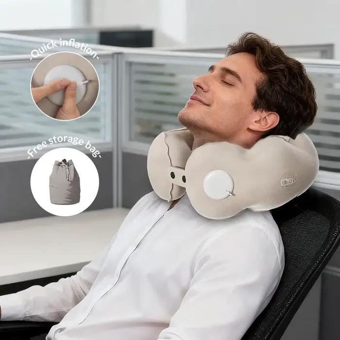 Oreiller nuage en forme de U pour un rangement facile des oreillers de cou de chaise de bureau