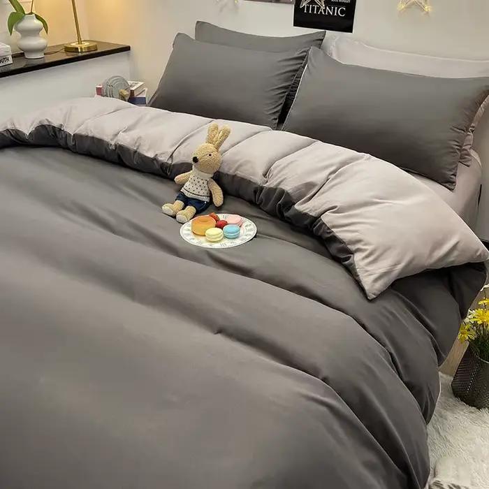 Bonenjoy 1 pc housse de couette couleur gris foncé