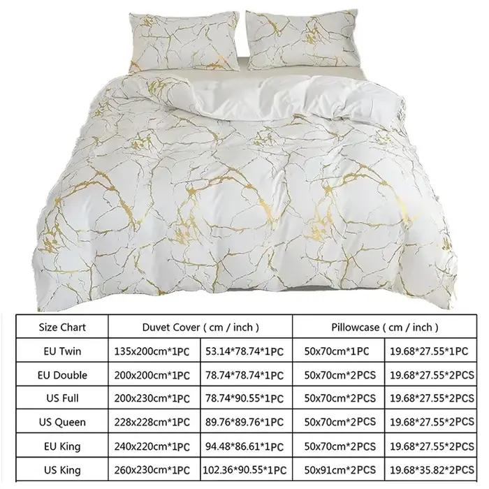 2/3 pièces literie Textiles de maison couleur unie vers le bas housse de couette taie d'oreiller draps chambre